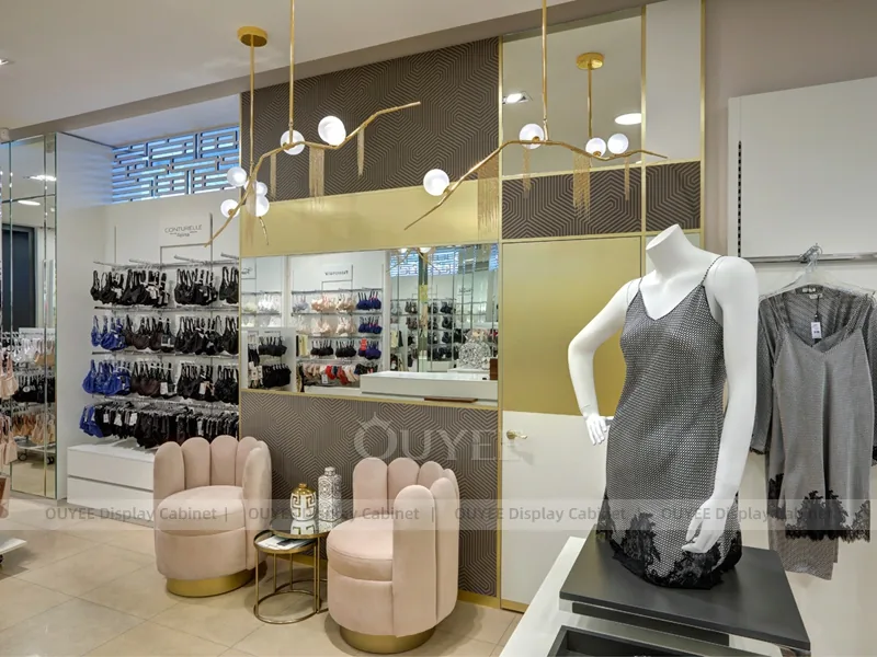 Coleção de mobiliário de loja de moda de luxo branca_11
