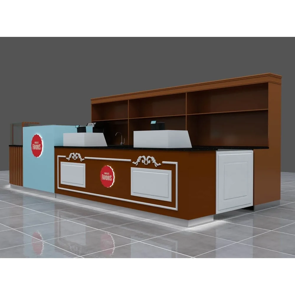 Curved Yogurt Display Counter | Ouyee Display