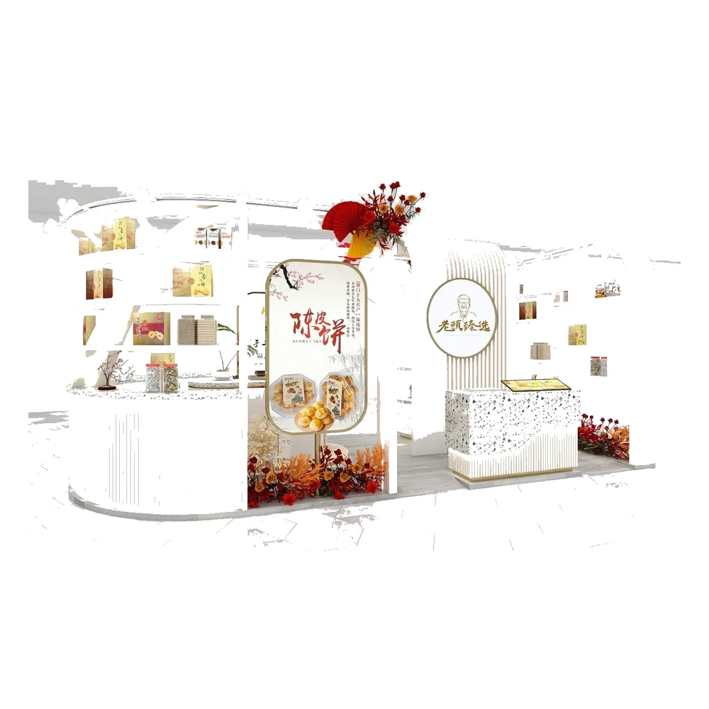 Vista del chiosco di caramelle e snack di alta qualità per alimenti al dettaglio, negozio di dolci, noci, in centro commerciale, vetrina per snack in vendita - vista 1