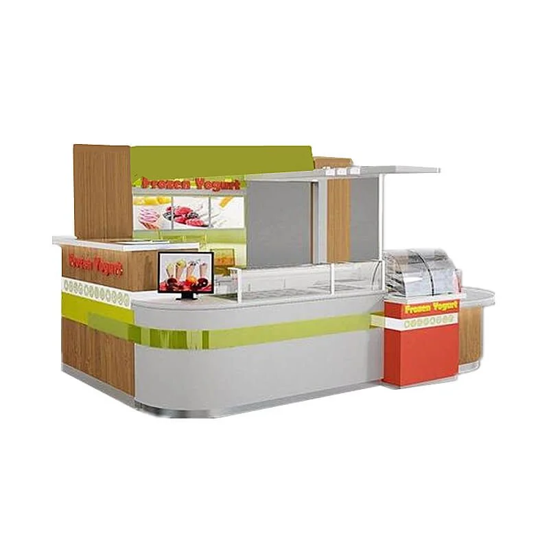 Vetrina di vendita calda per yogurt congelato e vetrina per gelato in vendita vista del chiosco di yogurt congelato 2