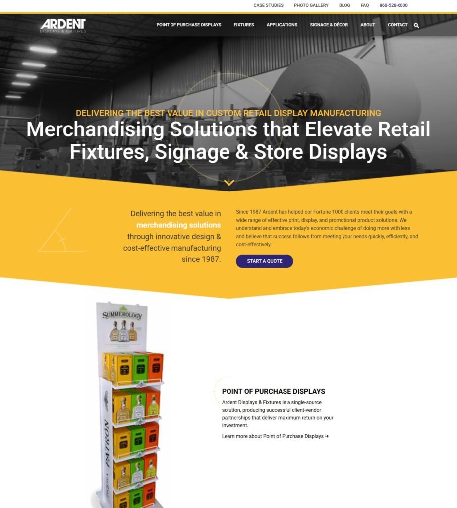 Ardent Displays Startseite