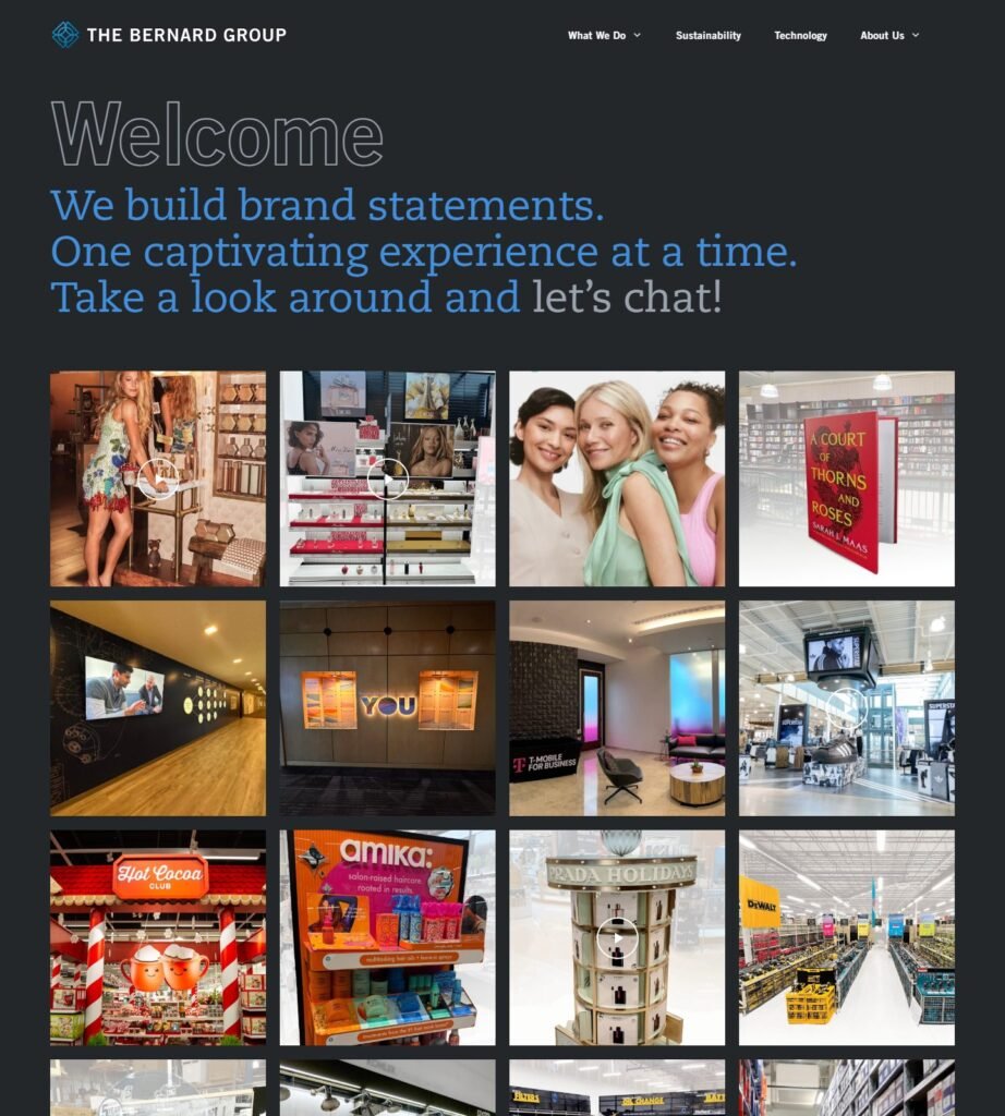 The Bernard Group Beauty Retail Design Homepage