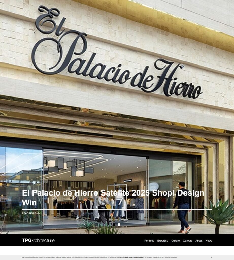 TPG Architecture Einzelhandelsdesign Homepage