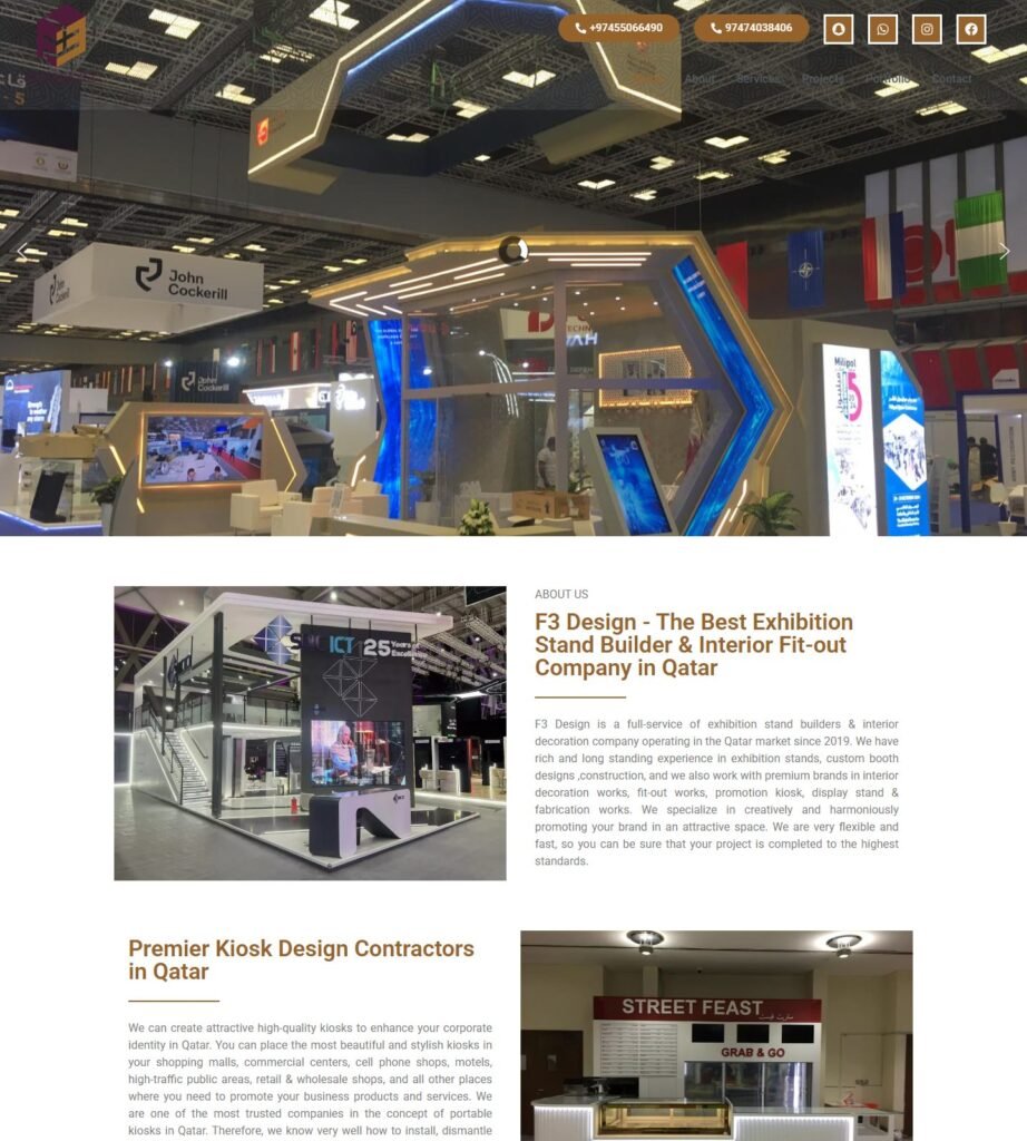 Скриншот главной страницы F3 Design Россия