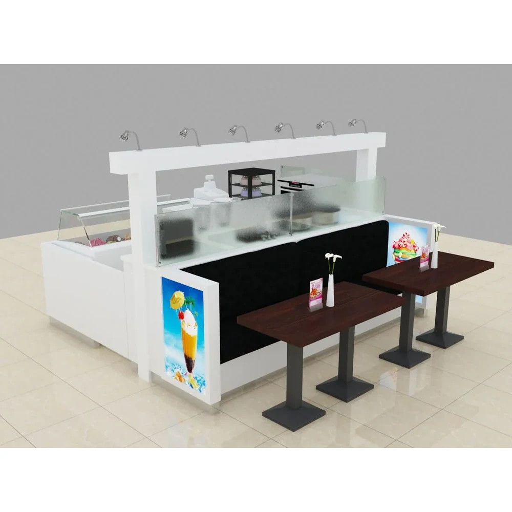 White Color Milkshakes Stand | Ouyee Display