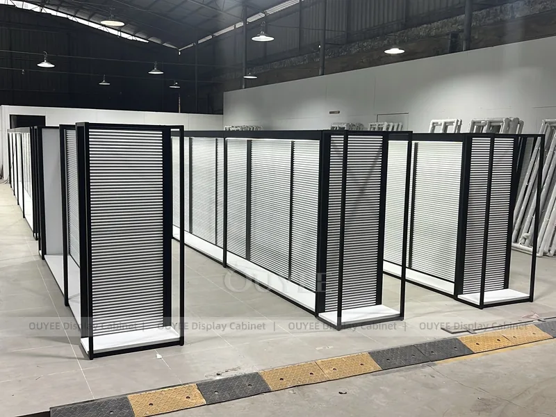 Panneau à rainures modulaire à cadre noir_07