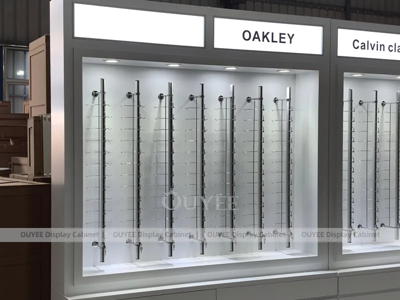 Designer Glasses Display Cabinet with Brand Header Panels_01