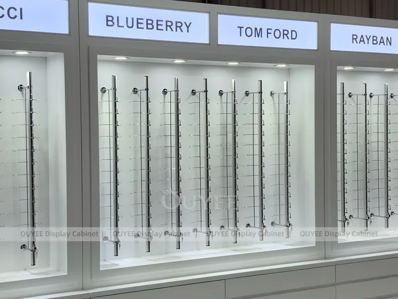 Designer Glasses Display Cabinet with Brand Header Panels_05