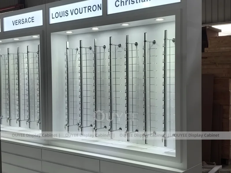 Designer Glasses Display Cabinet with Brand Header Panels_08