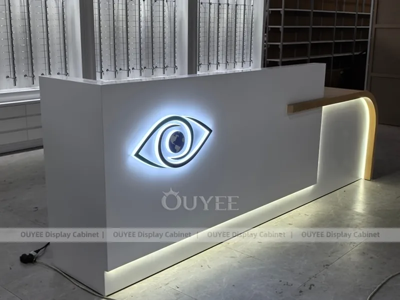 Designer Glasses Display Cabinet with Brand Header Panels_09