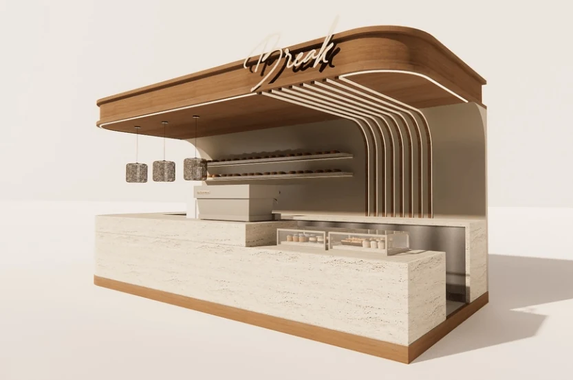 Vista del chiosco da forno personalizzato per Break Bakery 4