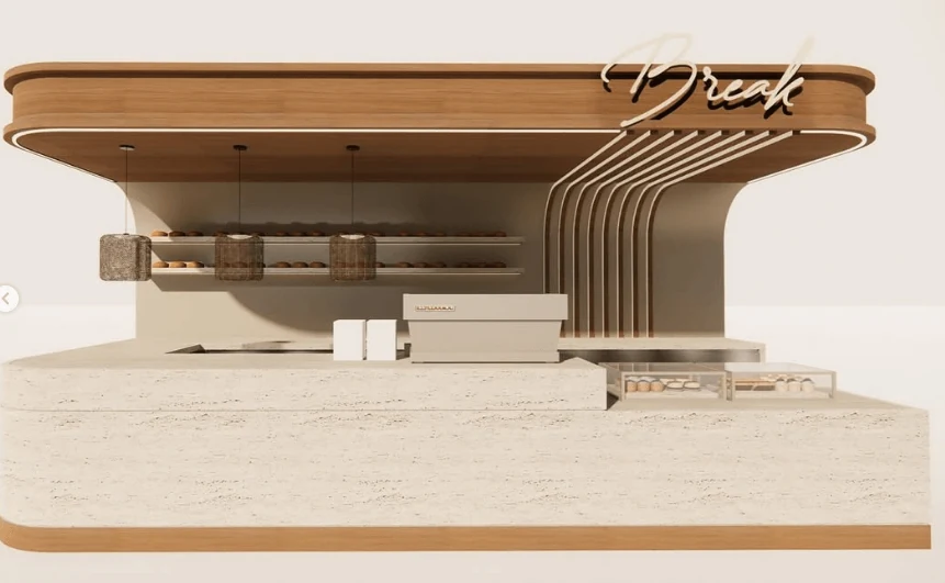 Vista del chiosco da forno personalizzato per Break Bakery 6