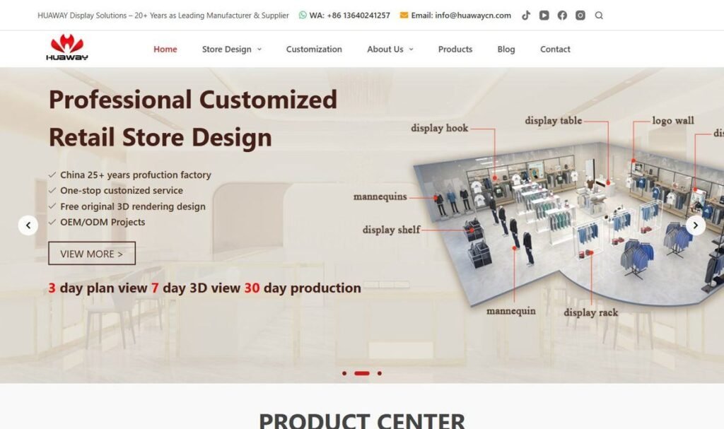 HUAWAY homepage screenshot