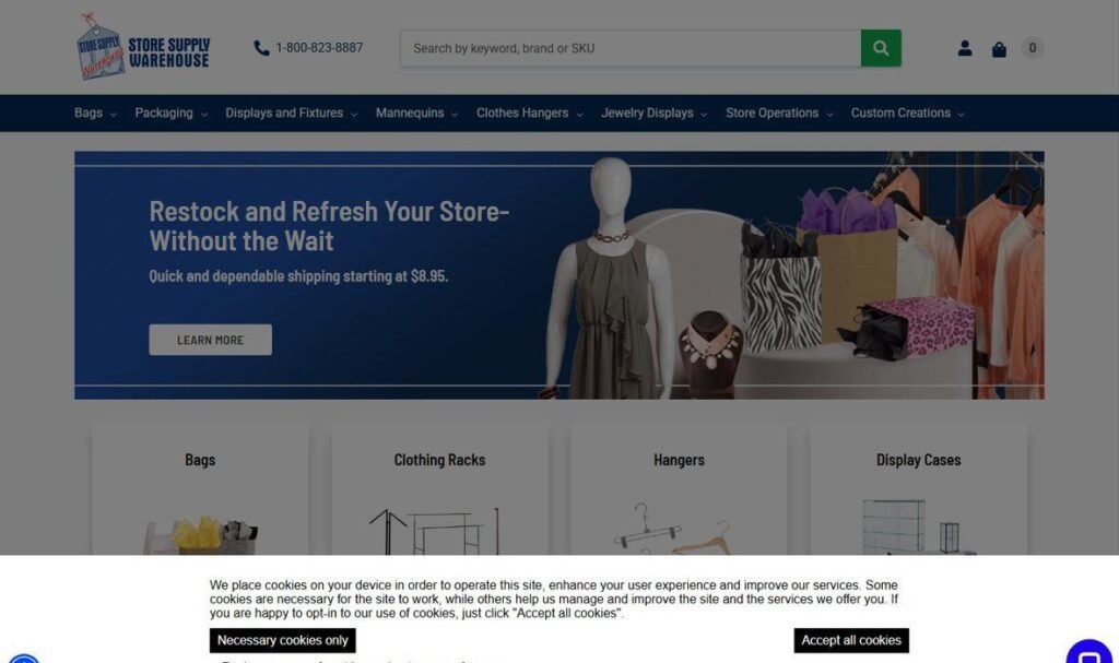 Store Supply Warehouse homepage screenshot