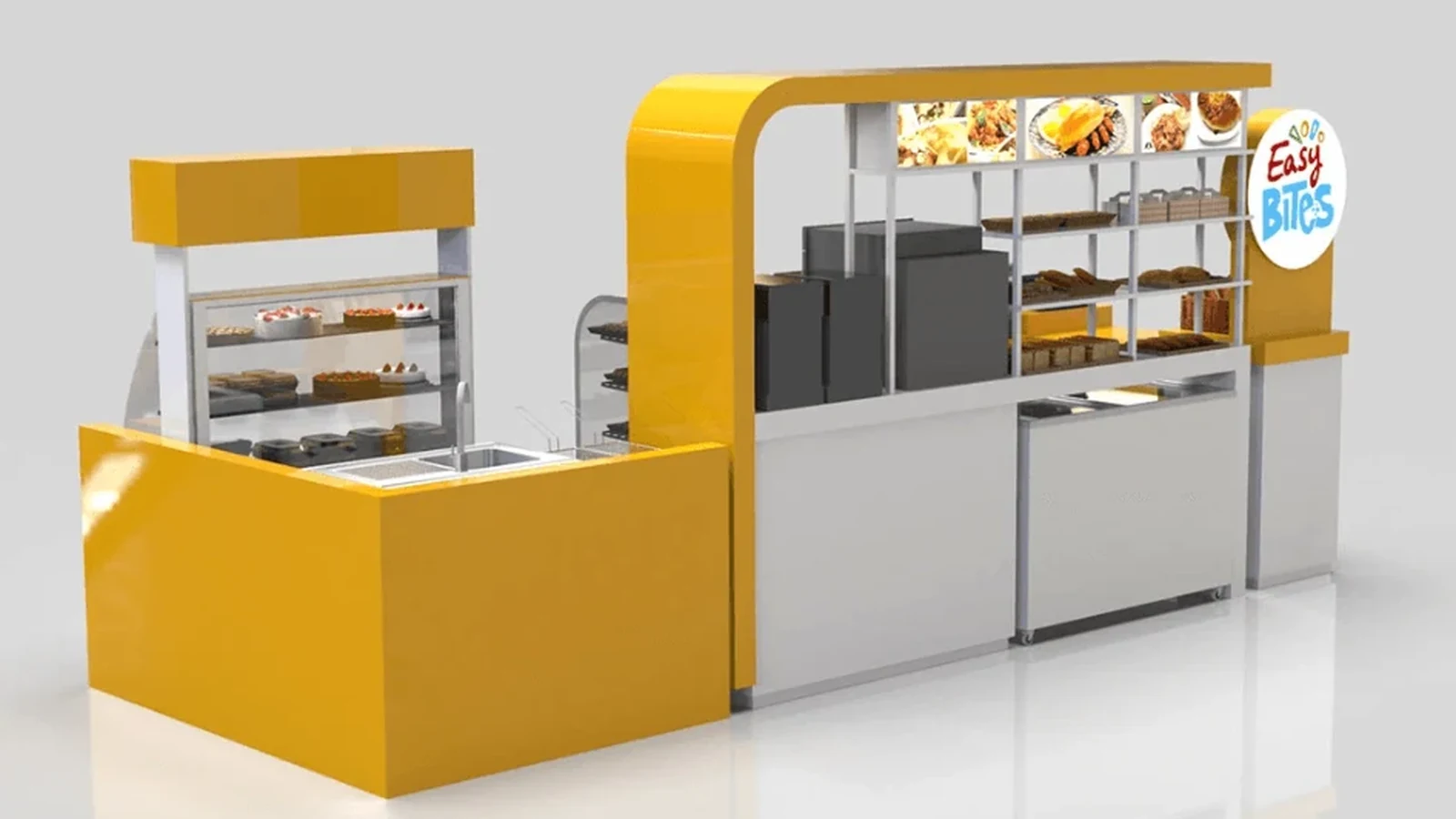 Ausstattungsliste für Bäckereien: Eine vollständige Start-up-Checkliste 2 Kompakte Service- und Kundenbereichsausrüstung für Bäckereien von Ouyee Display