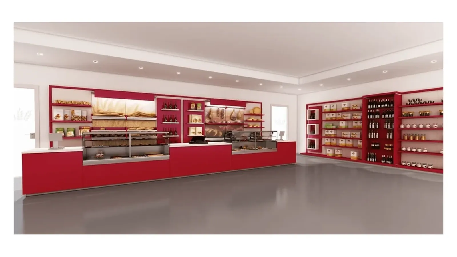 Wie man eine Bäckerei eröffnet: Eine Schritt-für-Schritt-Anleitung 2 Ouyee Glas-Bäckereiauslagen, Paneeltheke, Wandbrotregale und vollständiger Eröffnungsplan