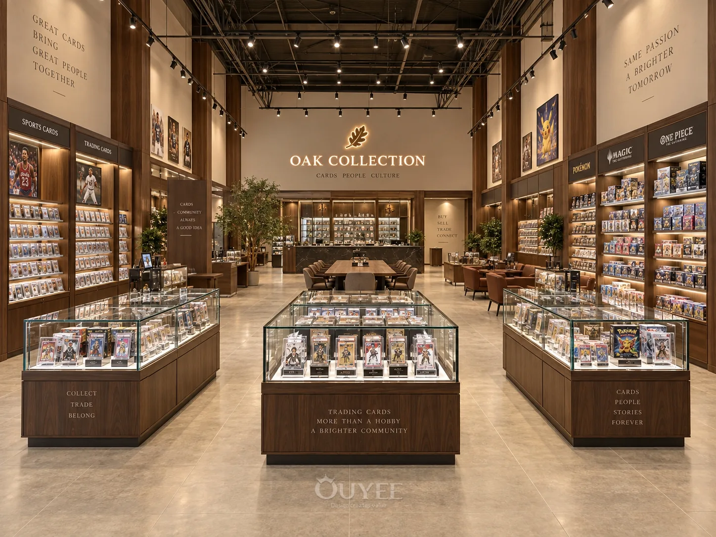 Interno della Lounge del Collezionista di Legname e Galleria di Carte con vetrine espositive, vista 3