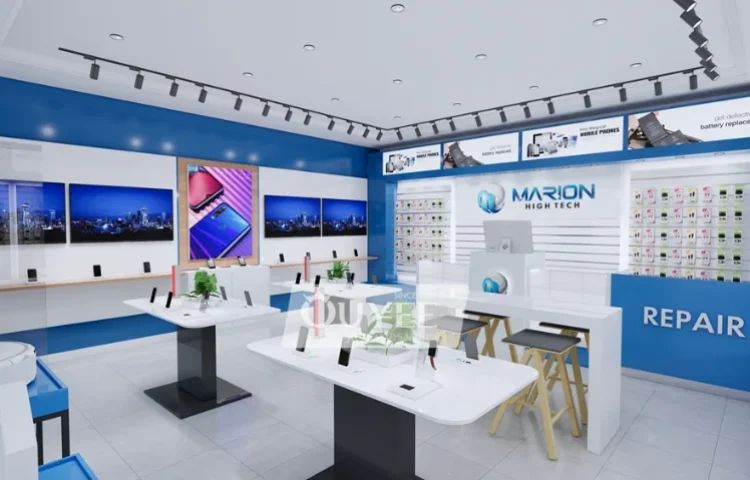 Apple Style Smartphone Store Innenraumgestaltung 3