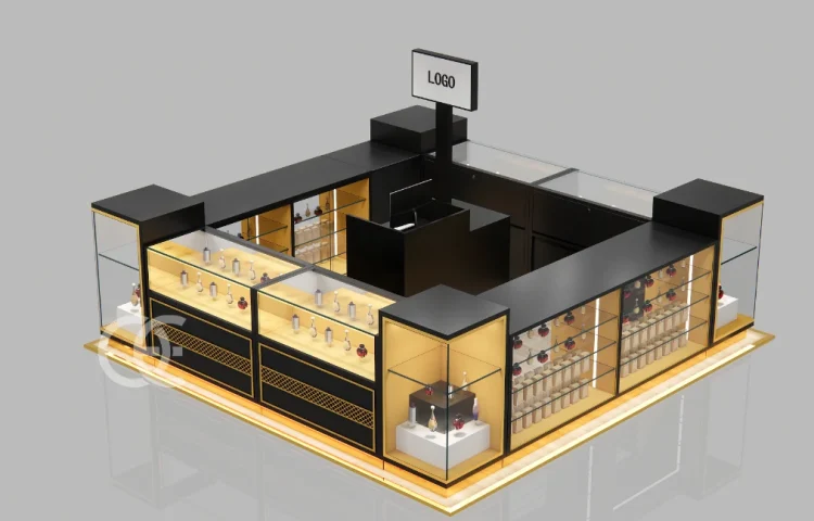 Custom Perfume display showcase for shops (6)