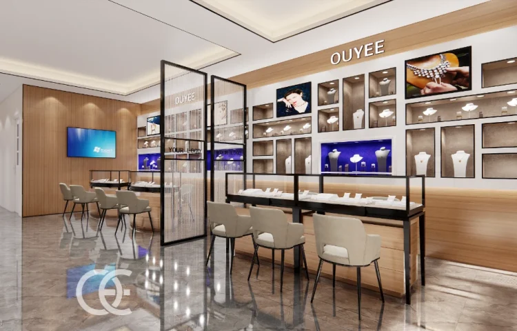 Diamond Store hinterleuchtetes wandmontiertes Design
