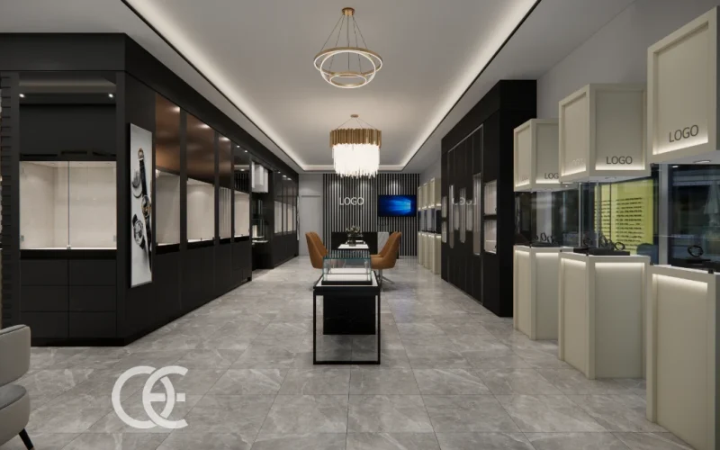 Elmas Mağazası Minimalist Perakende Fikirleri