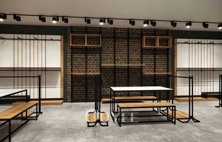 Fashion Store Black Garment Rack on Wheels (3)