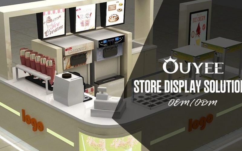 لافتة منتجات كشك الزبادي المجمد من OYDisplay