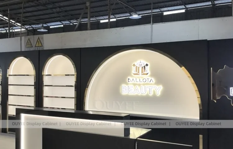 Halo Logo Fragrance Feature Wall With Arch Niches_01