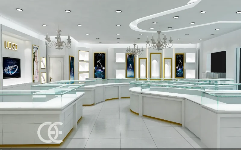 Takı Mağazası Mobilya Aydınlatma Düzeni