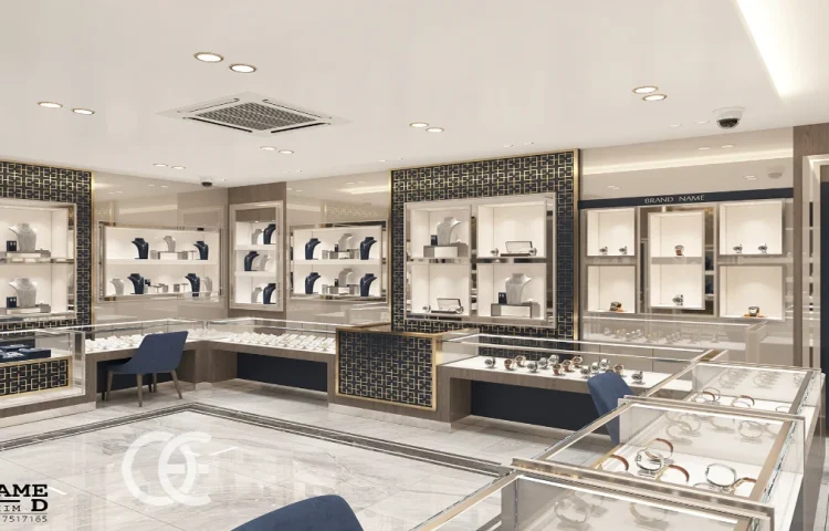 Jewellery Shop Furniture Wall Mounted Layout