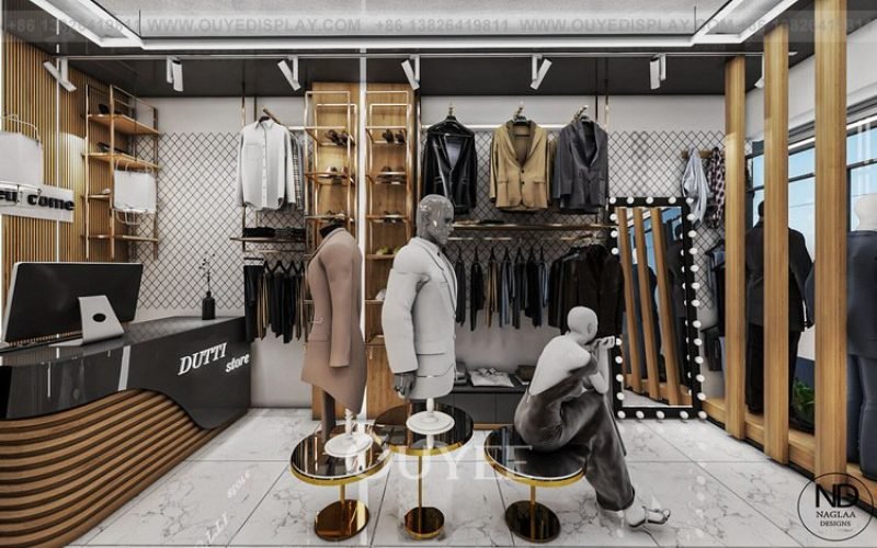 Design de interior de loja de roupas de luxo para homens (2)