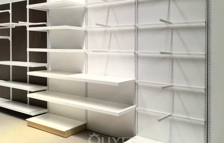 نظام رف عرض جدار أبيض بسيط 01