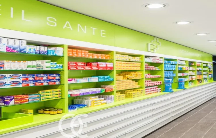 Pharmacy Backlit Display Wall Shelf Design 13