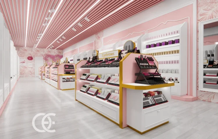Kleines Kosmetikgeschäft Innenarchitektur 9