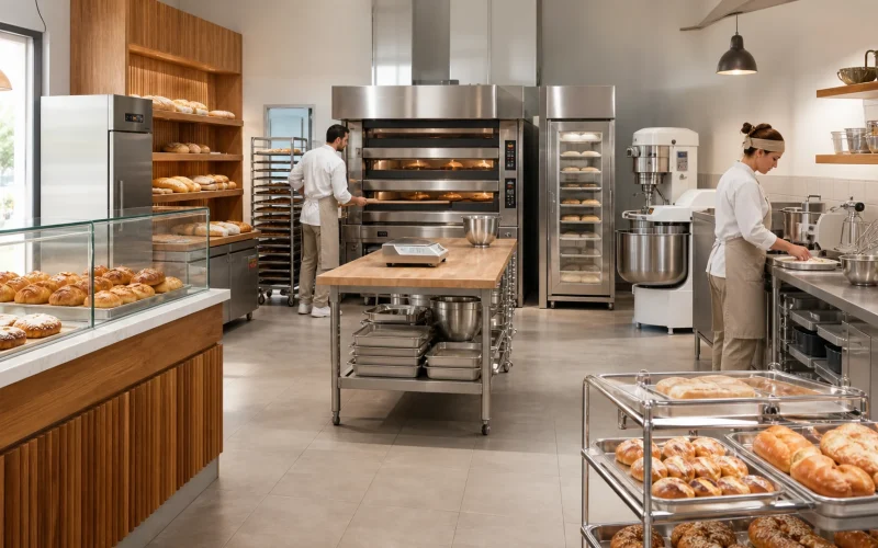 Komplette Einrichtung für gewerbliche Bäckereifachgeschäfte von Ouyee Display
