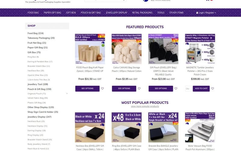 Jewellery Display and More homepage screenshot