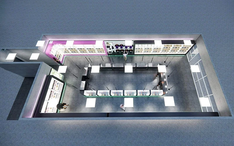 Diseño 3D de tiendas de humos