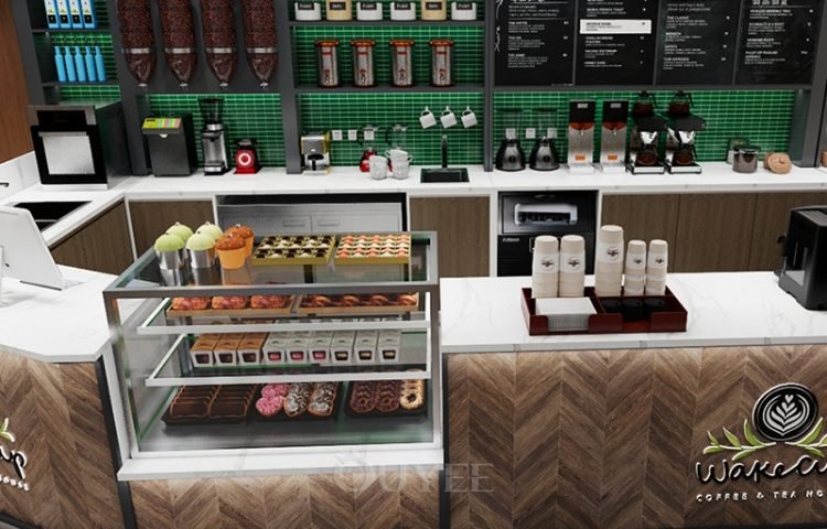 Conception de kiosque à café en forme de U (6)