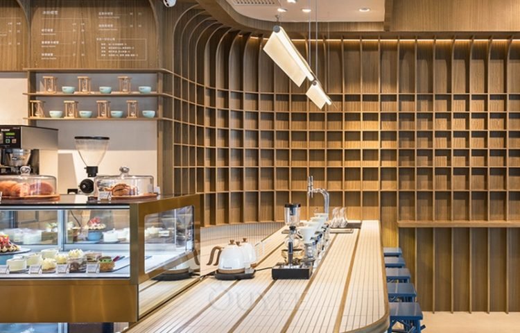 дизайн деревянного кофейного барного прилавка (4)